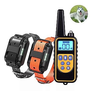 Coleira Eletrônica Adestramento e Treinamento Dogtrainer Duplo
