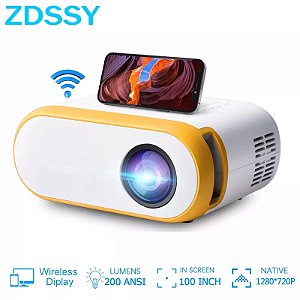 Mini Projetor Holográfico 6.000 Lúmens Wifi integrado até 120 Polegadas