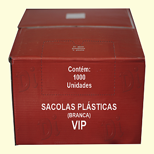 Sacola plástica 48x58cm branca VIP - cx c/1000