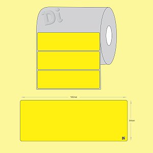 Etiqueta BOPP adesivo 100mm x 30mm x 1 - Amarelo