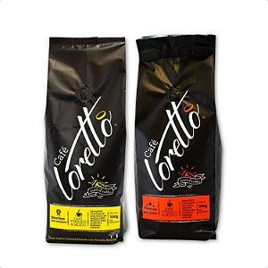 Kit Cafés Especiais Torrado e Moído Arábica Bourbon Premium Loretto 1 Kg
