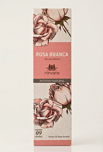 Incenso Natural Nirvana Rosa Branca - Pureza e Relaxamento