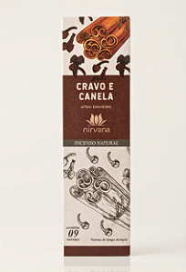 Incenso Natural Nirvana Cravo e Canela - Prosperidade e Energia