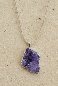 Colar de Drusa de Ametista Natural | Proteção e Intuição