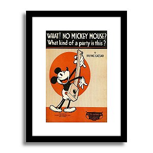 Quadro Decorativo Mickey Mouse Violeiro Vintage Sala Barato