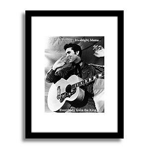 Quadro Decorativo Elvis Presley Rei do Rock Sala Quarto