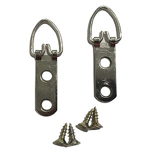 Kit Conjunto Gancho Pendurador De Quadros Tipo Argola 2 Un.