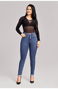 Calça jeans feminina skinny cintura alta 00146