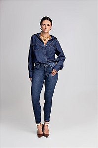 Calça jeans feminina skinny Oppnus 00313
