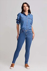 Calça jeans feminina skinny Oppnus 00104