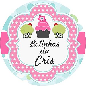 100 Adesivos  Bolinhos 4CM Redondo Glossy 135Gr.
