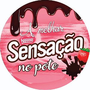 50 Adesivos Sensação 4CM Redondo Glossy 135Gr.