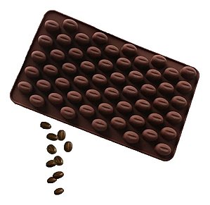 Molde de Silicone Grão de Café Para Chocolate Doces Balas