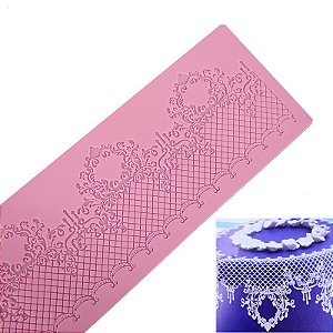 Tapete de Silicone para Bolo Renda de Açucar Molde R34