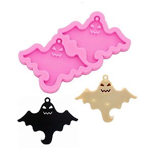 Molde de Silicone Artesanato Brinco Chaveiro Fantasma Halloween