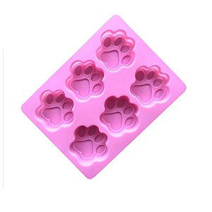 Molde de Silicone Pata Patinha Cachorro para Chocolate Resina