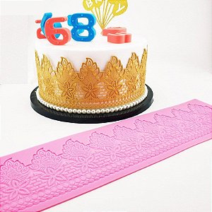 Tapete de Silicone para Bolo Renda de Açucar Molde R55
