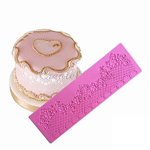 Tapete de Silicone para Bolo Rendas de Açucar Molde R02
