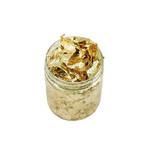 Pote Folha De Ouro Dourada Artesanato Resina Unha 5g