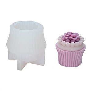 Molde de Silicone para Vela Cupcake Doce Docinho 6,5cm x 4,1cm
