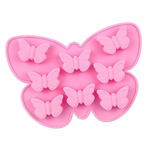 Molde de Silicone Borboletas Artesanato Chocolate Mini Sabonete