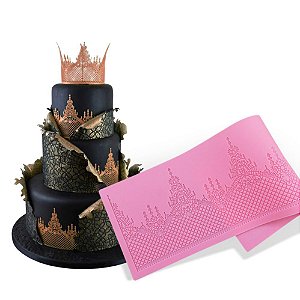 Tapete de Silicone para Bolo Renda de Açucar Molde R38