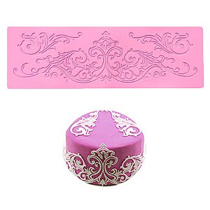 Tapete de Silicone para Bolo Renda de Açucar Molde R12