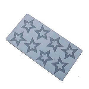 Molde de Silicone Estrela para Chocolate Biscuit Resina