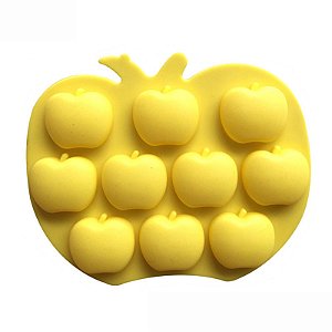Molde de Silicone Maçã Resina Biscuit Mini Sabonete Doce