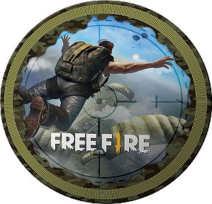 Prato Redondo Free Fire 18cm - 8 Unidades - Extra Festas