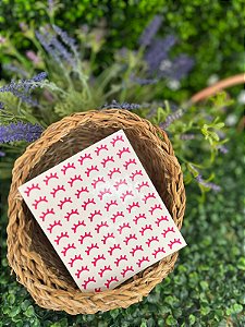 Adesivo mini pink/preto - 1,5cm - pct 10 pares