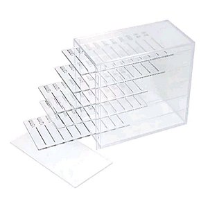 Caixa Suporte 5 placas acrílicas com marcação