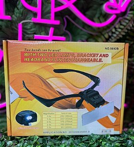 Lupa de cabeça preta - com 5 lentes