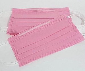 Máscara Descartável - Rosa - pct 25un.