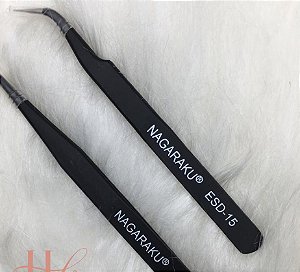 Pinça Nagaraku Curva - ESD-15 - preta