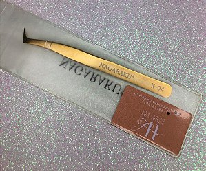 Pinça Nagaraku Volume Russo - N-04 - Dourada