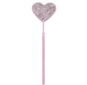 Espelho de precisão coração strass - rosa