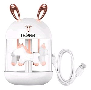 Mini umidificador e aromatizador decorativo - 300ml