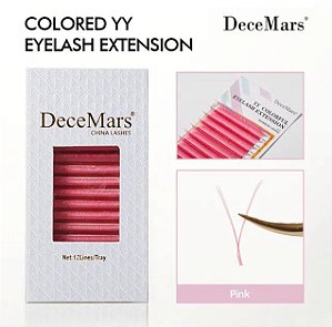 Cílios Decemars YY 0,07D Rosa