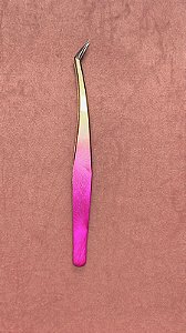Pinça pink-dourada - Curva L