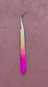 Pinça pink-dourada - curva