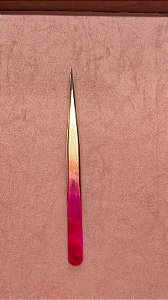 Pinça pink-dourada - reta