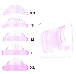 Molde para lash lifting anatômico - concha - 5 pares
