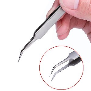 Pinça Curva Ponta Fina - Metal