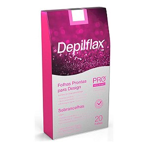 Depilflax - Folhas Prontas P/ Depilação Sobrancelhas - 20 folhas