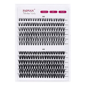 Cílios Fadvan Tufinho 30D+40D 0,07D DIY Cluster