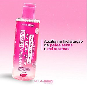 Água Micelar - DermaChem - Rosa Mosqueta íons - 250ml