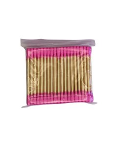 Cotonete algodão rosa - pct. com 50un.