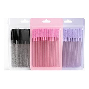 Varinha Rímel em Silicone Reutilizável glitter - pct 50un.