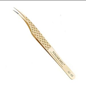 Pinça Nagaraku Curva - AG-05 - Dourada